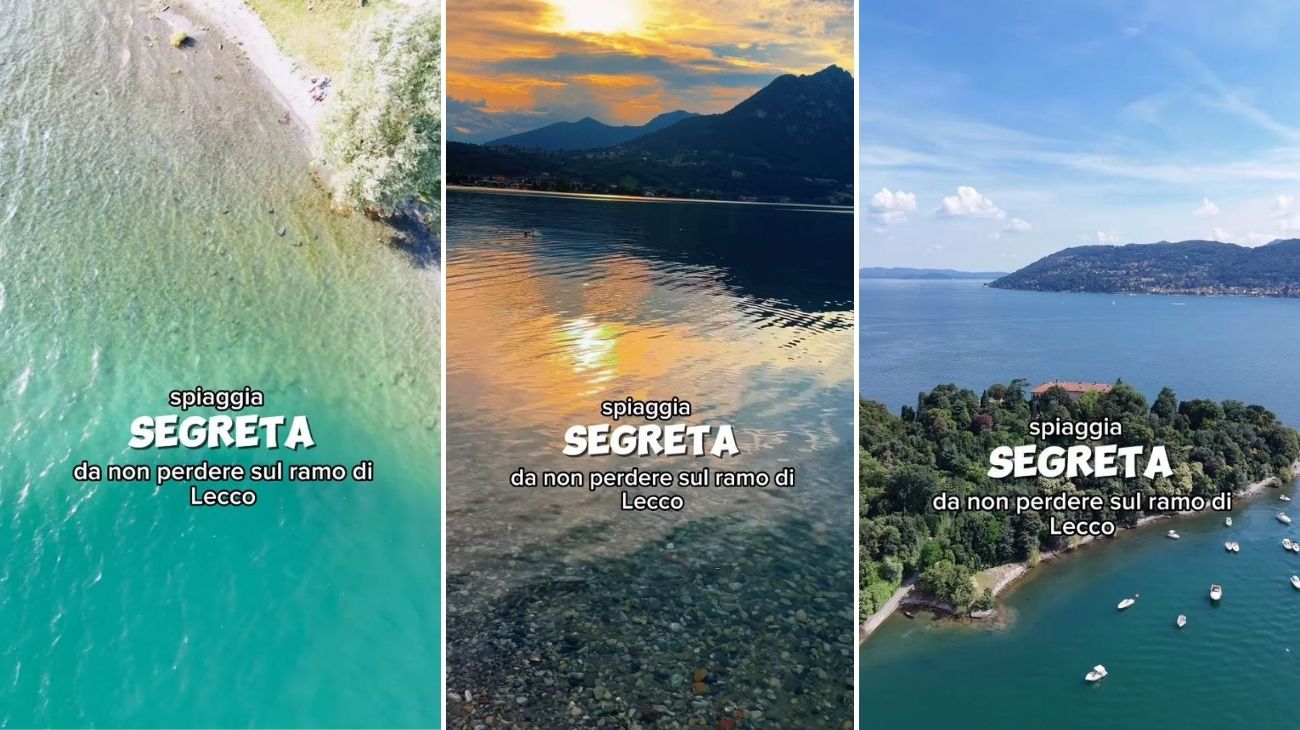 Spiaggia segreta in Lombardia con acque cristalline